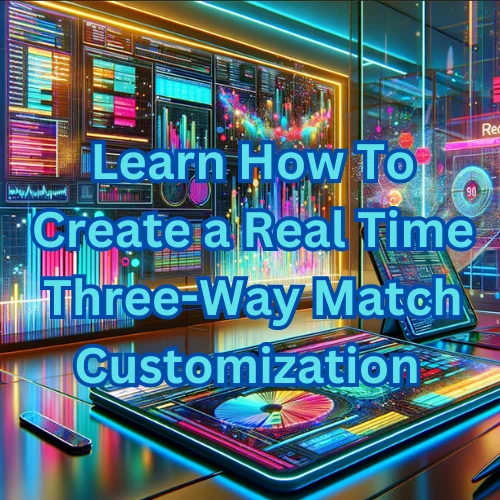 learn how to create a real time three way match customization